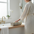 Handblock Printed Waffle Bath Towel