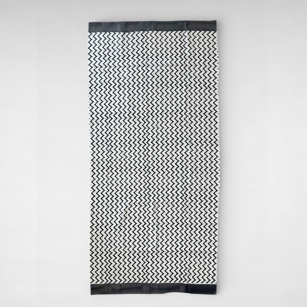 Handblock Printed Waffle Bath Towel