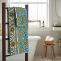 Handblock Printed Waffle Bath Towel