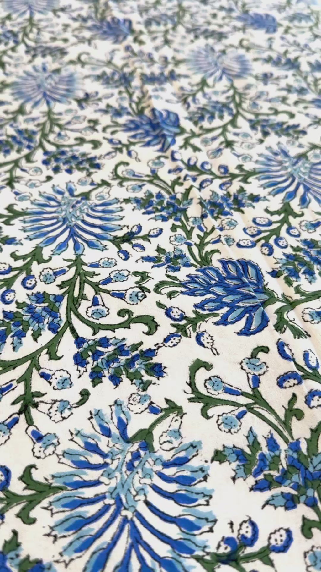 Blue Floral South Cotton Bedsheet