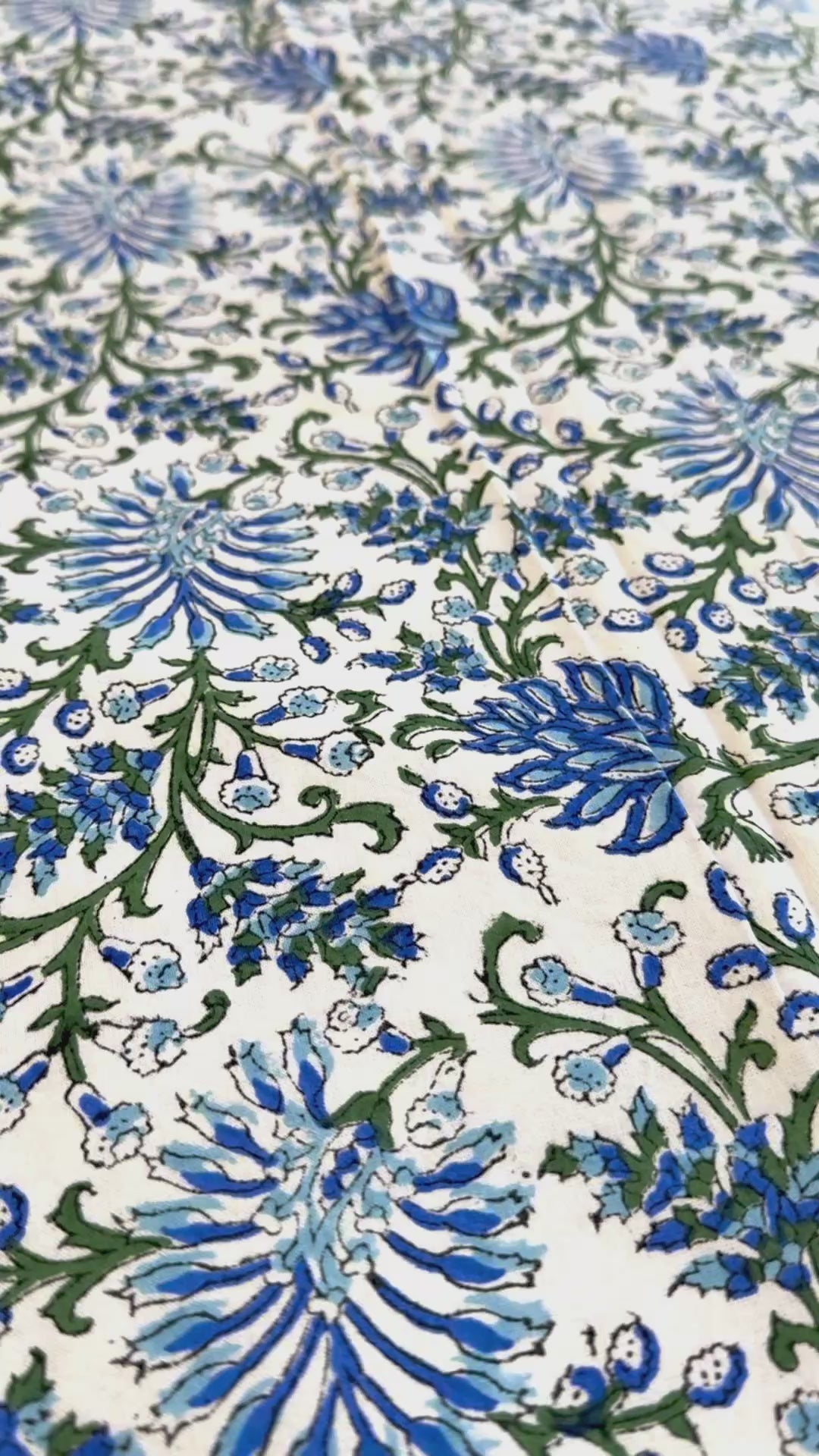 Blue Floral South Cotton Bedsheet